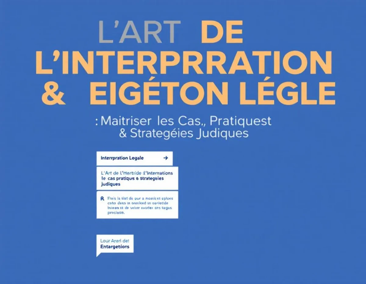 L'Art de l'Interprétation Légale : Maîtriser les Cas Pratiques et Stratégies Juridiques